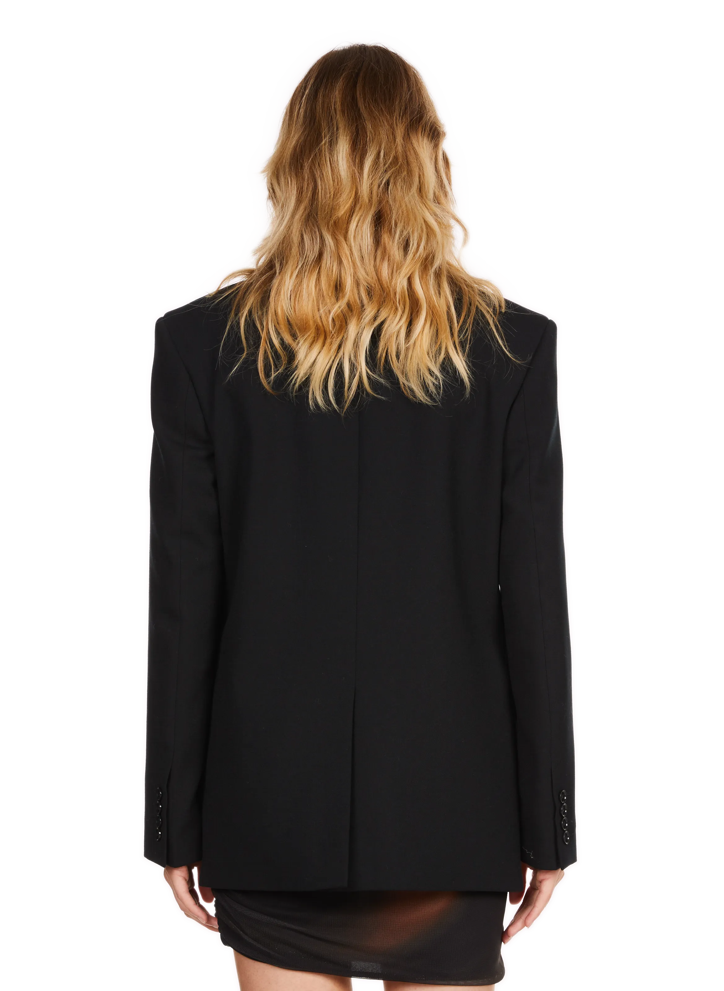  SAISON 1865   UCIN - Blazer aderente con spalline in misto lana | Nero